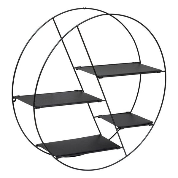 Rund vägghylla "Lara" diameter 50 cm Atmosphera - Svart