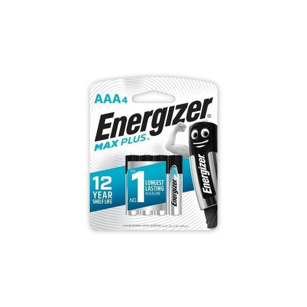 Batteri - Energizer - Max Plus - Alkaliskt - 1.5 V - Paket med 4 AAA