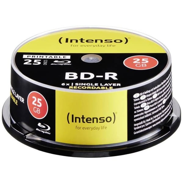 Intenso 5101114 Blu-ray BD-R SL blank 25 GB 25 st utskrivbart torn