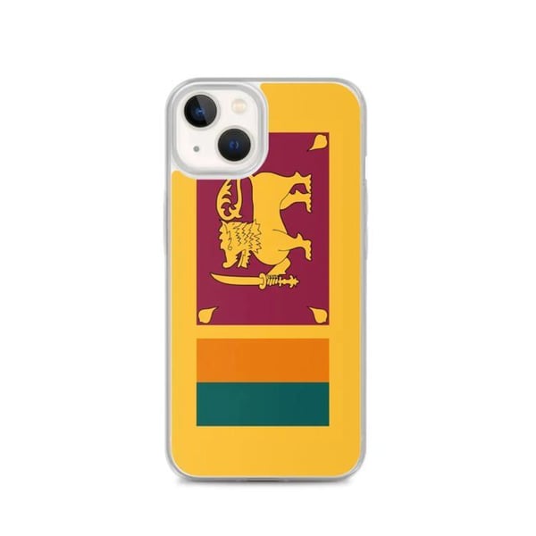 Mobilskal – Sri Lankas flagga – Kompatibel med iPhone 13 – Mjuk ficka – Slitstark och stötsäker - Silikon - Pixelforma