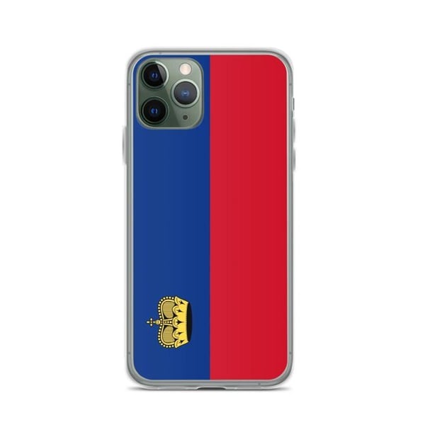 Mobilskal – Liechtensteins flagga – Kompatibel med iPhone 11 Pro – Mjukt fodral – Slitstarkt och stöttåligt – Silikon – Pixelforma