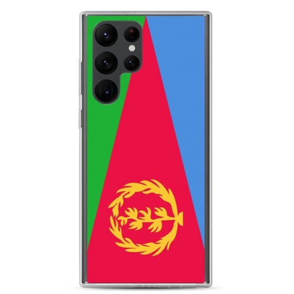 Mobilskal – Eritreansk flagga – Kompatibel med Samsung Galaxy S22 – Mjukt fodral – Slitstarkt och stöttåligt – Pixelforma