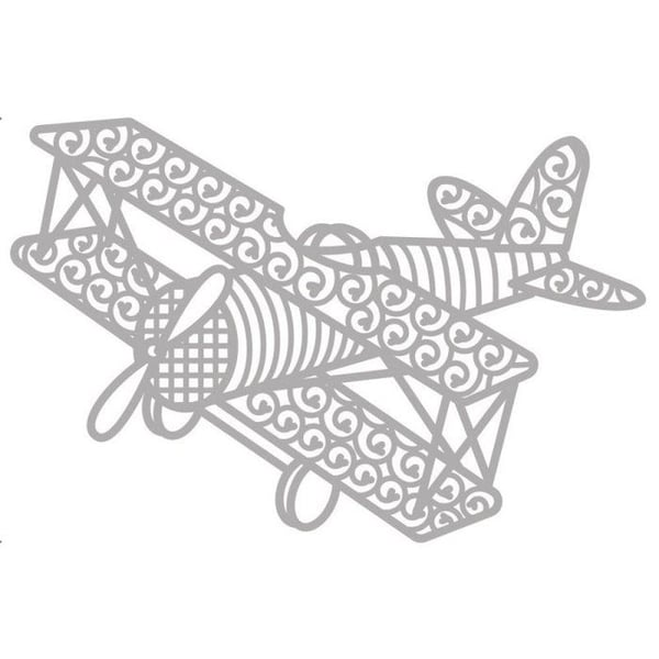 Delikat Die- Flygplan, 11,3x7,5cm, Etui 1 styck.