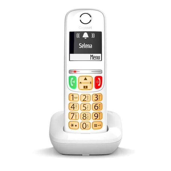 Gigaset E270 Cordless DECT Telefon Hvid med Højttaler og Opkaldsidentifikation