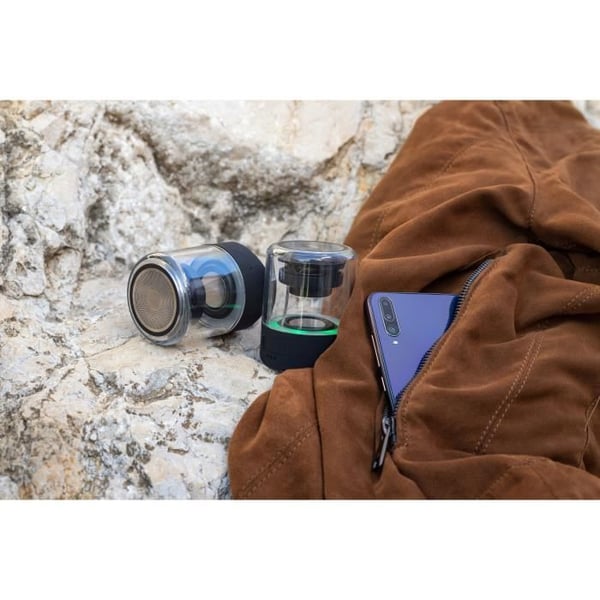 WIKO Bluetooth-högtalare 5.0 WiSHAKE VIBES - 8h batteritid - 10W - IPX4 - Färgade LED-lampor