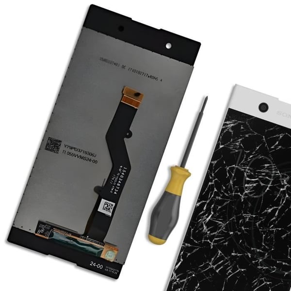 LCD-skärm - AVIZAR - Sony Xperia XA1 Ultra - Vit - Ersättning - Härdat glas