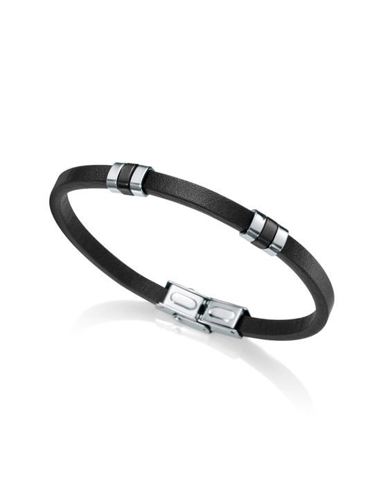 Armband - Viceroy Heat 6459P01010 - Svart läder - Stål - Justerbar spänne