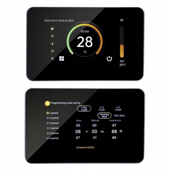 Termostat Wi-Fi Intelligent - ARHATREYA - ME80-16A - LED-skärm - Röstkontroll - Programmerbar