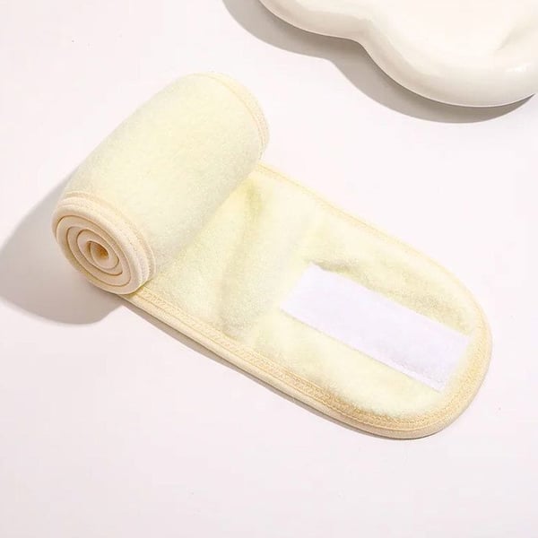 Bandeau Spa - AVIZAR - Mikrofiber Beige - Mjuk och Absorberande - Halkfri - Tvättbar