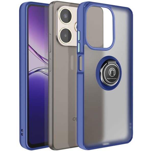 Coque Anneau - AVIZAR - Oppo A5 Pro - Blå - Rotationsring 360° - Magnetisk Fäste
