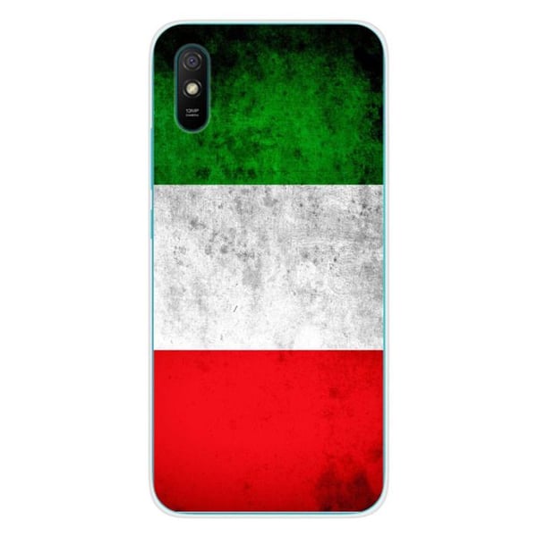 1001Coques - Silikonfodral kompatibelt med Xiaomi Redmi 9A Redmi 9AT Redmi 9i - Mönster italiensk flagga - Originaldesign tryckt i F