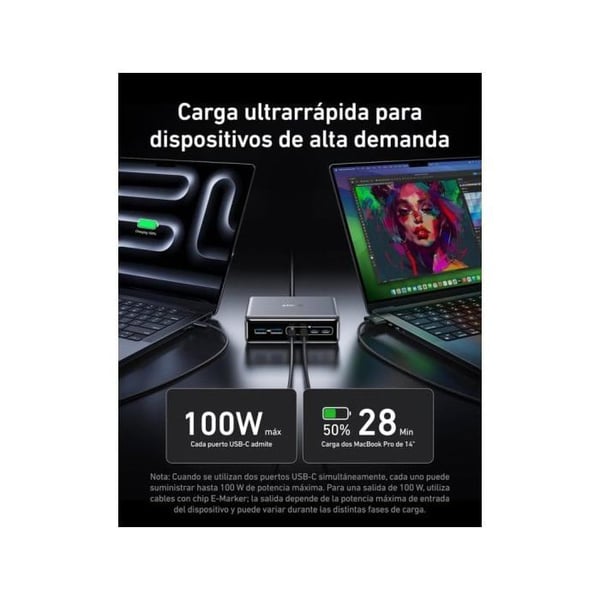 Trådløs oplader - ANKER - A1664H21 - 10000 mAh - 12 W - Hvid
