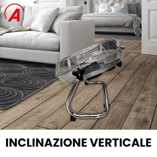 Ardes AR5C40B Gulvventilator 40 cm 3 Aluminiumblade Forkromet 90W 3 Hastigheder