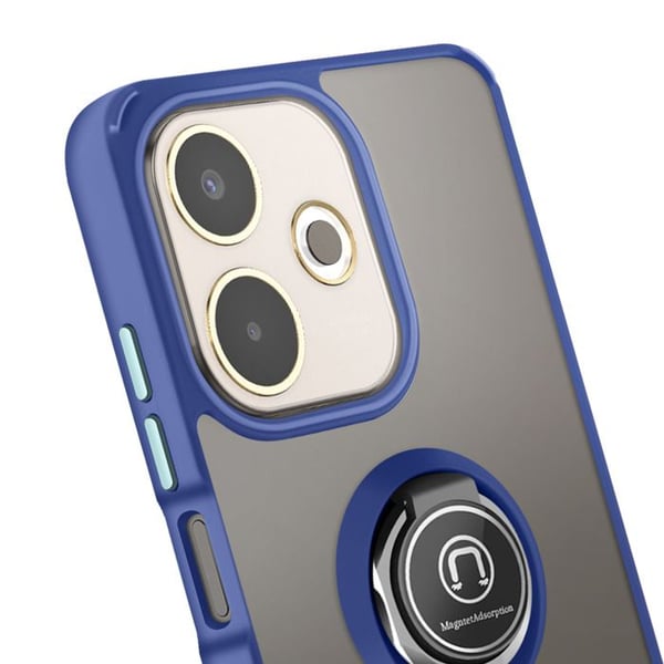 Coque Anneau - AVIZAR - Oppo A5 Pro - Blå - Rotationsring 360° - Magnetisk Fäste