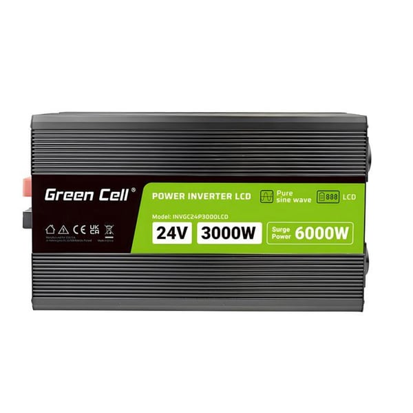 Spänningsomvandlare - Green Cell - INV-GC-LCD - 3000W/6000W - Ren sinusvåg - LCD-skärm