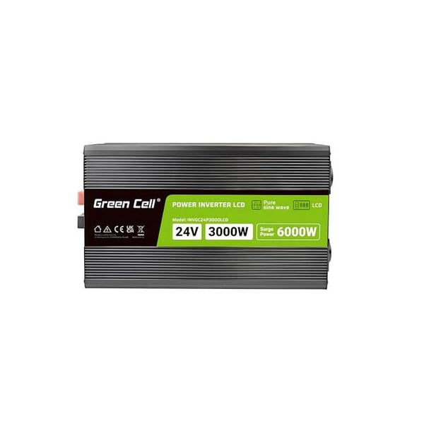 Spänningsomvandlare - Green Cell - INV-GC-LCD - 3000W/6000W - Ren sinusvåg - LCD-skärm