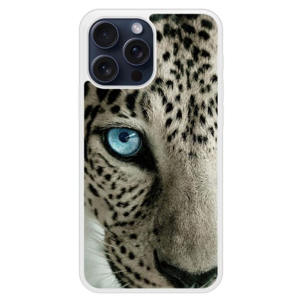 Siliconförstärkt skal med tryck kompatibelt med Apple iPhone 15 Pro Max Leopardögon
