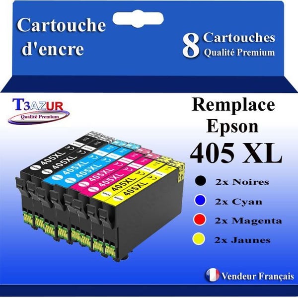 8 kompatibla patroner med Epson 405, 405XL för Epson Workforce Pro WF7800 WF7830DTWf WF7835 DTWf WF7840DTWf WF7310DTW WF7830DTW