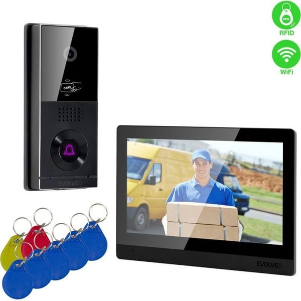 Video telefon WiFi - EVOLVEO - AHD10 - RFID læser - 10 skærme - 32 GB