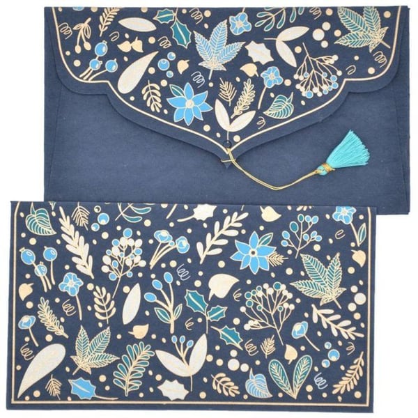 PAPERTREE VINTERN 5-pack Gåvo-kuvert 19x10cm Blå