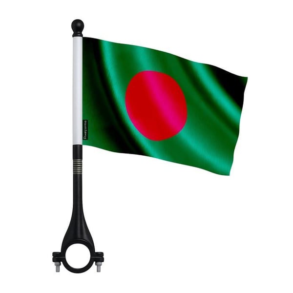 Cykelflagga Bangladesh i polyester – 14 x 21 cm – Cykelflagga – 10 stycken