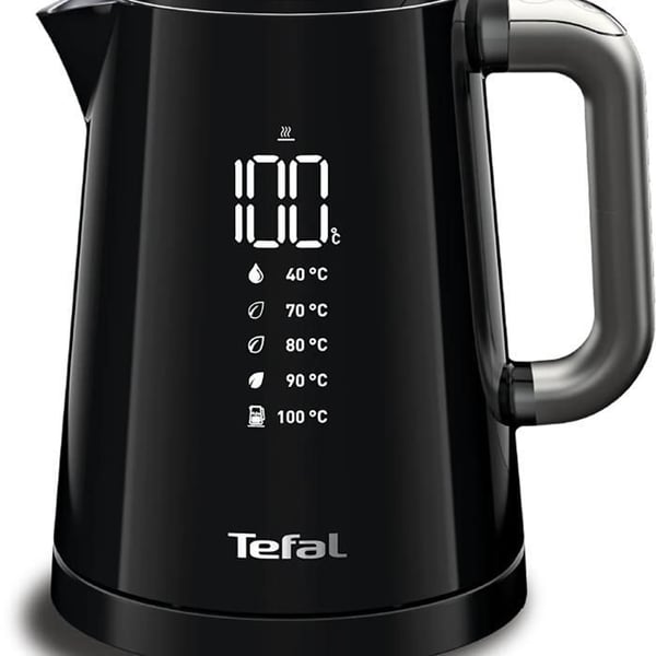 Tefal elektrisk vattenkokare, digital skärm, 5 temperaturinställningar, enkel användning med knapptryck, avtagbart filter
