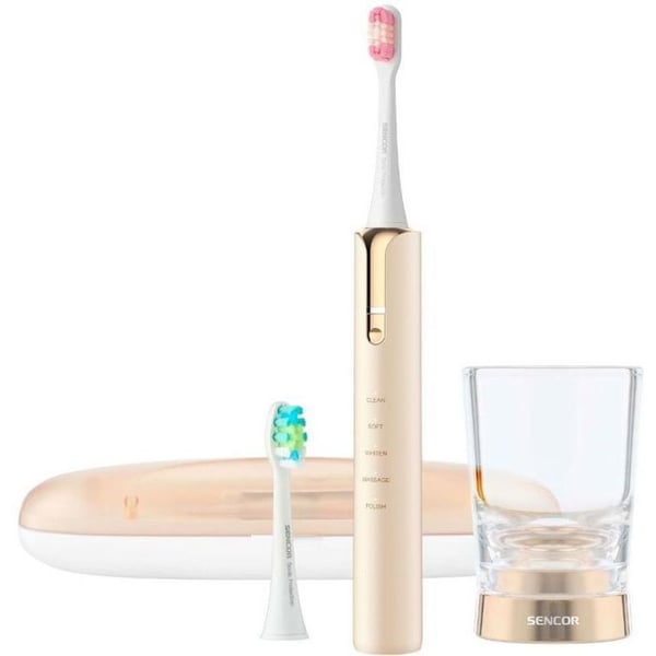 Sonic tandbørste SENCOR SOC 4111GD - 40000 bevægelser/min - UV steriliseringsetui - IPX7 - Guld