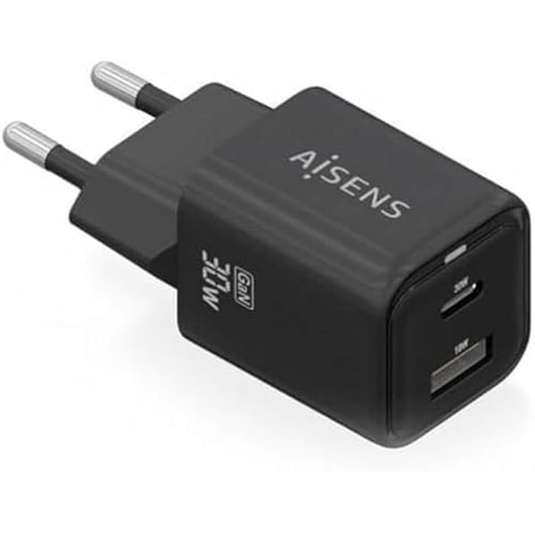 Aisens Väggladdare ASCH-30W2P021-BK svart 30 W (1 enhet) Aisens Väggladdare ASCH-30W2P021-BK svart 30 W (1 enhet)