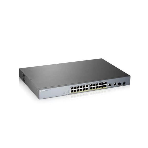 ZYXEL Ethernet Switch ZyXEL GS13502624 Hanterade portar - 2 lager stöds - Modulerbar - Tvinnad par, fiberoptik,