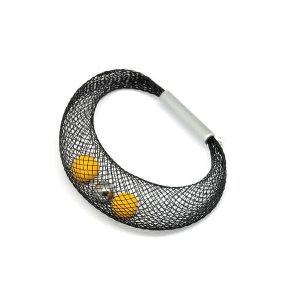 Elena Valenti - Armband Ciambella Grande - Nät och polymer solros