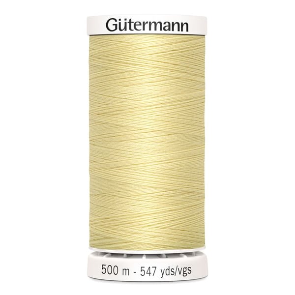 Fil av allt textil 100% polyester 5 spolar av 500m 701920 - Att 325 - ljusgul