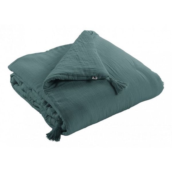 Quilt eller gavel "Gaïa" alla storlekar "Cotton Gauze" - Gaïa Duck - 150 x 150 cm