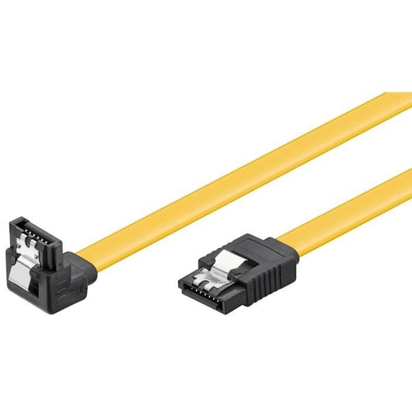 SATA III-kabel - GOOBAY - CAK SATA 600-020 - 0,2 m - 90° - Gul