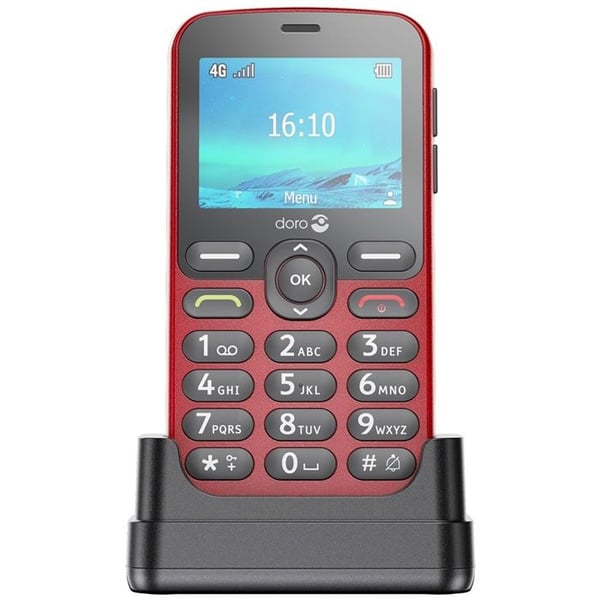 Mobiltelefon Doro Telefonblock seniorer Doro 1880 röd