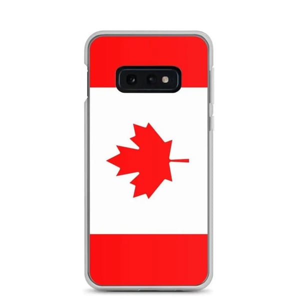 Mobilskal – Kanadas flagga – Kompatibel med Samsung Galaxy S23 – Mjukt fodral – Stöttålig och chockresistent – Pixelforma