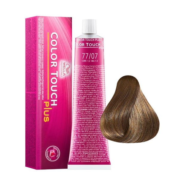 77-07 Intensiv medium blond naturlig brun Wella Color touch Plus Ammoniakfri 60ml