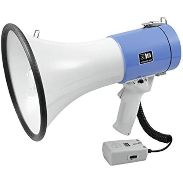 Mégafon - OMNITRONIC - MP-25 - Vit/blå - 800 m - 35 cm