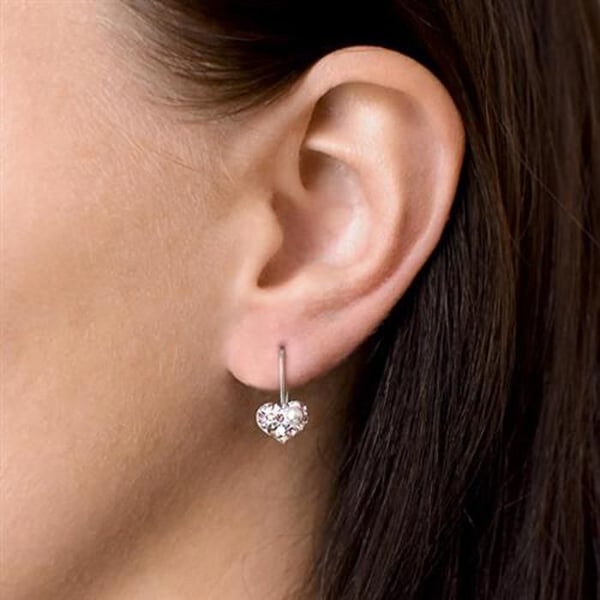 Örhängen - EVOLUTION GROUP - 31125.9 - Silver 925 - Swarovski-kristaller - Ljus rosa