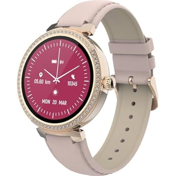 Ansluten Klocka - DENVER - SWC-342 - Skärm 1,4 Tum - Analog Visning - Rosa