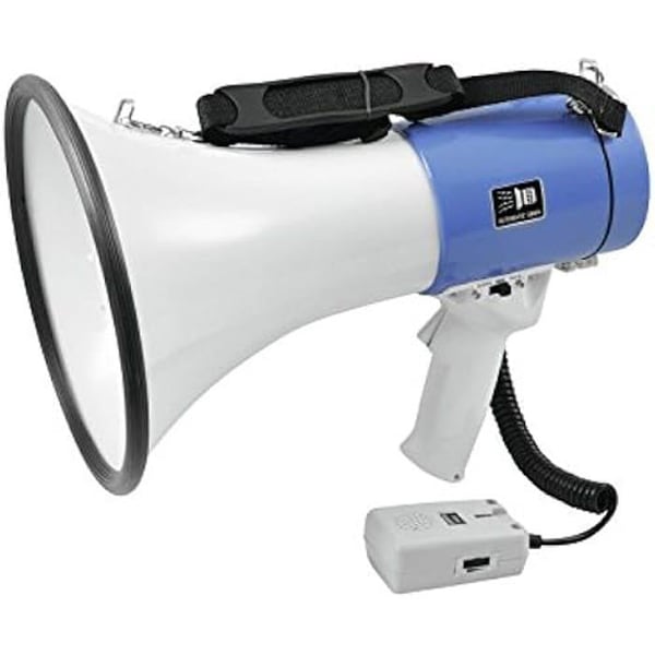 Mégafon - OMNITRONIC - MP-25 - Vit/blå - 800 m - 35 cm