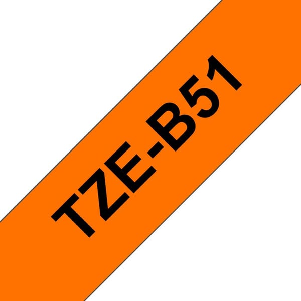 Brother TZe-B51 etiketttejp - fluorescerande orange - 23,88 mm x 5 m