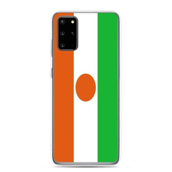 Telefonfodral – Nigerflagsmotiv – Kompatibel med Samsung Galaxy S10 – Mjuk Fodral – Slitstark och Stötsäker – Pixelforma