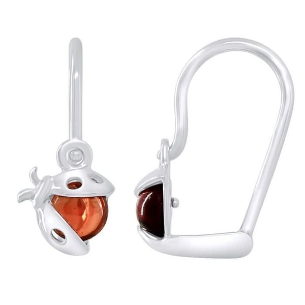 Barnörhängen - LÉA & ARTHUR - COCCINELLE GARNET - Silver 925 - Brisedesystem - Tjej