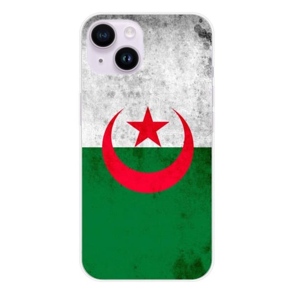 Tryckt silikonfodral som är kompatibelt med Apple iPhone 15 Algeriets flagga
