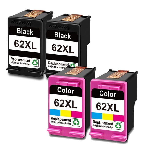 CLI - TRYCKKASSA - Kompatibla HP 62XL bläckpatroner – 2 Svart + 2 Färg, för HP Envy 5540/5640/7640 CLI - TRYCKKASSA - Kompatibla HP 62XL bläckpatroner – 2 Svart + 2 Färg, för HP Envy 5540/5640/7640
