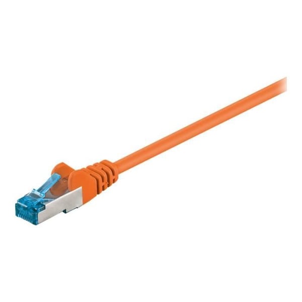 goobay Nätverkskabel RJ-45 (H) till RJ-45 (H) 25 cm SFTP, PiMF CAT 6a halogenfri, formgjuten, utan krok orange