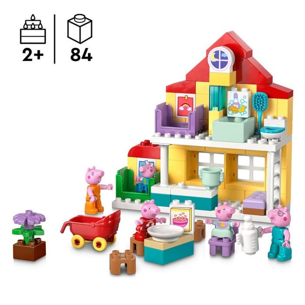 LEGO DUPLO Peppa Pig 10467 Familjehus - Pedagogiskt Spel för Barn från 2 år - Present