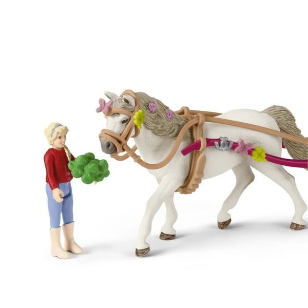 Vogn til ridestævnet, schleich bokssæt med 32 elementer inkluderet inklusive 1 schleich hest og 1 karakter, bokssæt