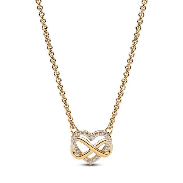 Halsband - PANDORA - 362666C01 - Hjärta - Ankerlänk - Zirkoniumoxid