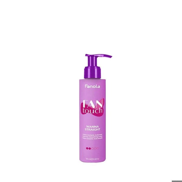 Uppfriskande anti-frizz kräm - FANOLA - Fantouch Wanna Straight - 195ml - Alla hårtyper - Krämig konsistens